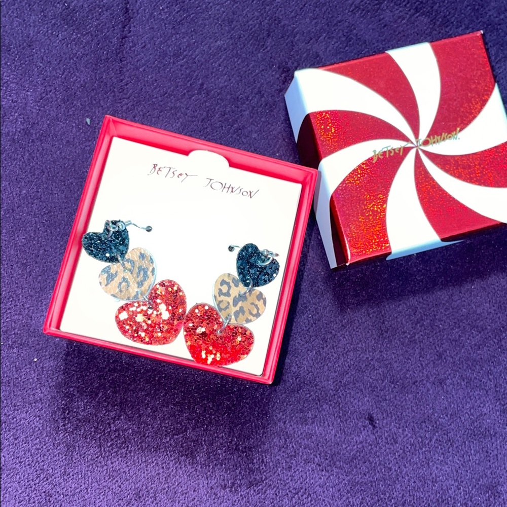 Glitter Heart Earrings